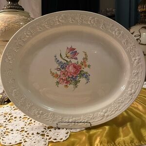Theme Floral Bouquet Oval Platter